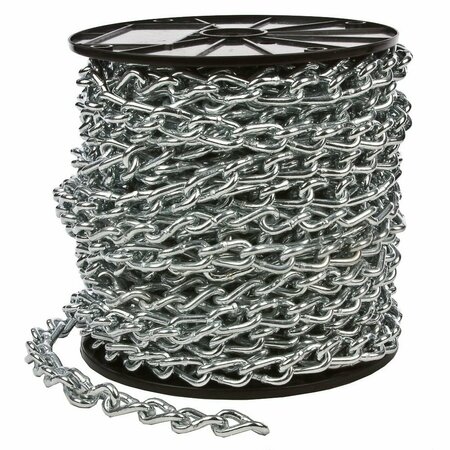 FORNEY Twist Link Machine Chain, Zinc-Plated, Number 2/0 x 100ft 70426